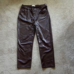 Abercrombie and Fitch leather criss cross pants in size 33/16. Worn once.